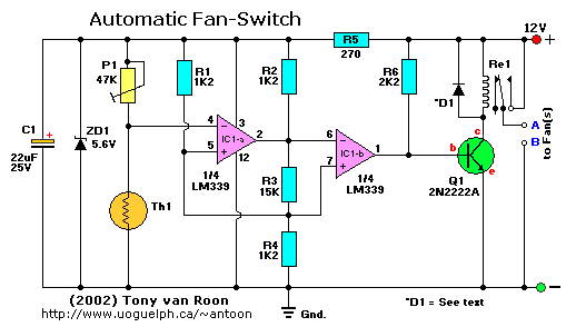 Fans control circuit